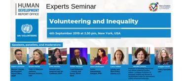 Volunteering and Inequality: A Joint Seminar by UN Volunteers and the Human Development Report Office (HDRO), in September 2019.