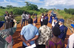 UN Volunteer, Decimon Anywar, is a Local and Community Development Specialist with UNCDF. This photo shows him during field work in Northern Uganda.