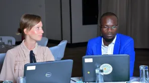 Saana Ahonen (Finland), UN Volunteer Climate Change Specialist with the United Nations Framework Convention on Climate Change, during the National Policy Dialogue on Promoting Green Growth held in October 2019 in Kampala, Uganda