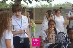 Liliia Huzeieva, national UN Volunteer with UNHCR in Ukraine, in her role as Senior Social Counsellor at Desyate Kvitnya, UNHCR's implementing partner in Odessa, Ukraine.