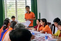 P4P is a UNDP, UNFPA, UN Women and UNV regional joint programme that empowers men to volunteer in their communities and help prevent violence against women and girls in Asia and the Pacific. Here, participants discuss at a workshop in Viet Nam.