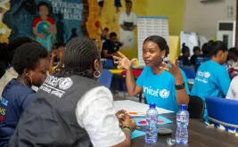 UN Volunteers with UNICEF's Young Champions empower youth to become leaders in their communities.