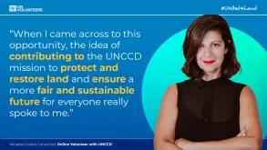 Vanessa Gaibar Constansó, an Online Volunteer engaged through UNV, supported UNCCD Germany's initiative to restore and preserve lands.