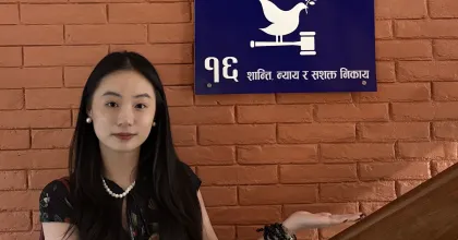 Liu Shanshan, fully funded UN Volunteer Communications Assistant with UNODC's RiseUp4Peace.