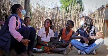 UN Volunteers identify and raise awareness of communities on vaccination campaigns and nutrition requirements.