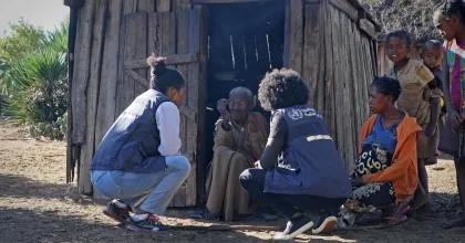 Volunteer Health Workers raise awareness of vaccination in hard-to-reach communities.