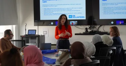 Svenya Meyer discusses UNV's support to humanitarian operations in the Middle East.