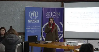 Sára Sívková, UN Volunteer Associate Protection Officer with the UN Refugee Agency in Chișinău.
