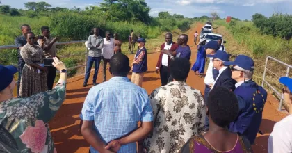 UN Volunteer, Decimon Anywar, is a Local and Community Development Specialist with UNCDF. This photo shows him during field work in Northern Uganda.