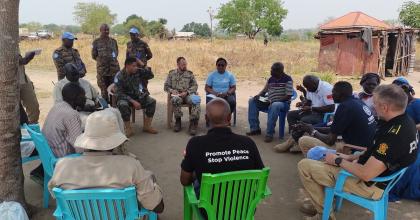 Mitigating, or even resolving, intercommunal conflict, sitting under a tree in South Sudan with the parties involved. Welcome to the world of UN Volunteer Teclaire Same Moukoudi from Cameroon.