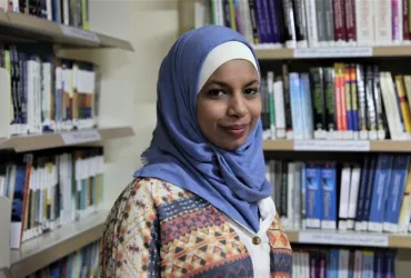 A student in Tulkarem Community Library