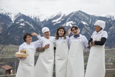 Tajik cheese makers in Switzerland during one of the study trip organized as part of the “Cheese exchange” initiative initiated by Martina Schlapbach while she served as UN Volunteer Associate Project Officer with UN Women in Tajikistan.