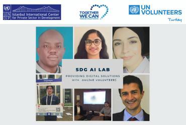 On-site and online volunteers joining forces for the SDGs in Turkey