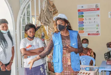 Nadege Tshibola, national UN Volunteer with UNJHRO, DRC.