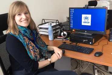 Holly Langham (United Kingdom) serves as a UN Volunteer Associate External Relations Officer with UNHCR in Albania supporting refugees and asylum seekers in the COVID-19 context.