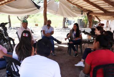 Marie Peschke (second from right) at a workshop on sexual exploitation, abuse and harassment in the province of Tucumán, locality Los Pereyra, Argentina. 