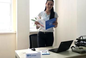 Gunay Karimova, a national UN Youth Volunteer serving as Youth Advocate for Private Sector Engagement with UNICEF in Baku, Azerbaijan.