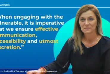 Zorica Srdić, UN Community Volunteer with UNDP Bosnia and Herzegovina