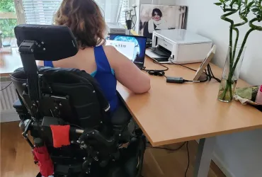 Chavia Ali, UN Volunteer Assistant Research Officer UNDP RBAS, working at home. 