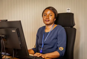 Laetitia Furaha, UN Volunteer with MONUSCO at the Office for Victims' Rights in Goma.