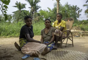 Displaced people in Kakenge, Kasai Province, DRC.
