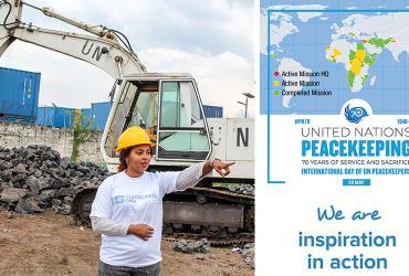 Hanan Ahmed, UN Volunteer supervising work progress of the terminal of the airport of Goma (North Kivu), in the Democratic Republic of the Congo. (UNV, 2016)