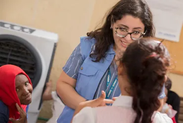 Farah Nasef is a national UN Volunteer Protection Assistant working in child protection with the UN Refugee Agency (UNHCR) in Cairo, Egypt. Farah is supporting children and people of concern with protection issues.