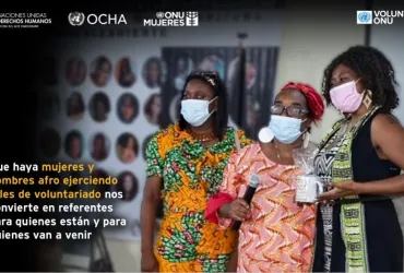 Voluntaria ONU en servicio