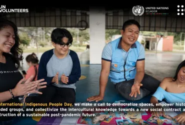 Luis Alvarado, indigenous UN Volunteer of the Kichwa community, serves with UNFPA Venezuela.