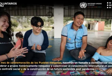 Luis Alvarado, Voluntario ONU kichwa sirviendo para UNFPA Venezuela