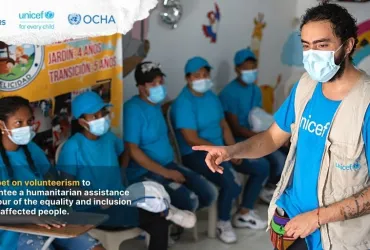 UN Volunteer on service