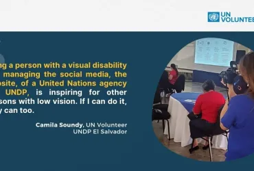 Camila García Soundy, UN Volunteer on service