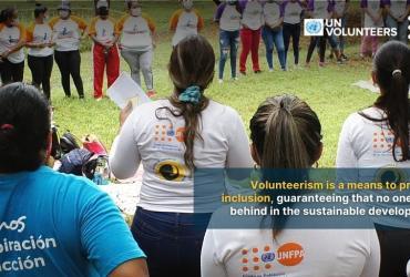 UN Volunteers and UNFPA in service