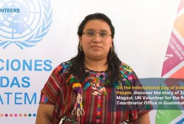 UN Volunteer for the RCO in Guatemala, Zully Magzul.