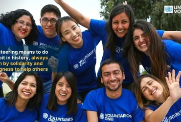 UN Volunteers in service