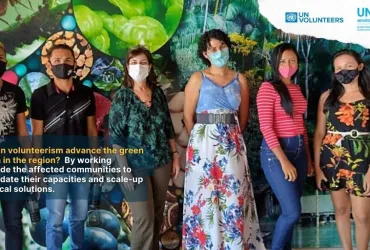 UN Volunteer on service