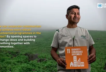 UN Volunteer in service