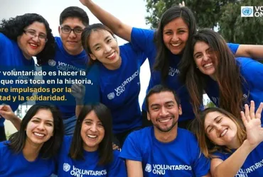 Voluntarios y Voluntarias ONU en servicio.