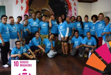 National UN Volunteers in Brazil take part in the “Free and Equal Campaign” in Brazil.