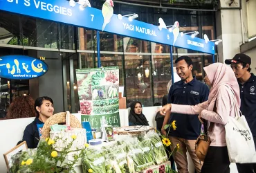 Participants at the Business Expo at Gandaria City Mall in Jakarta, Indonesia.