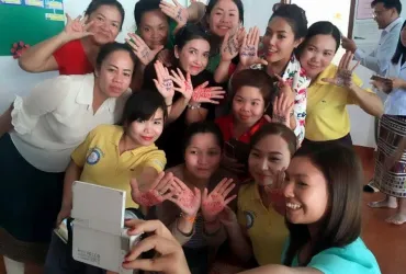 Karinda Chuntavorn, UN University Volunteer at the HIV Drop In Centre that provides information and HIVAIDS testing in Lao PDR