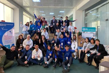 International Volunteer of the Year Award ceremony in Pavlodar, Kazakhstan.