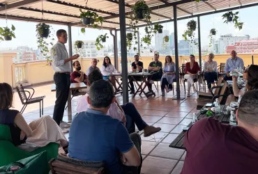 UN Volunteer Andreas Nord (standing) was a UN Volunteer Programme Support Officer for Inclusive Growth with UNDP in Kosovo (as per UN SC1244).