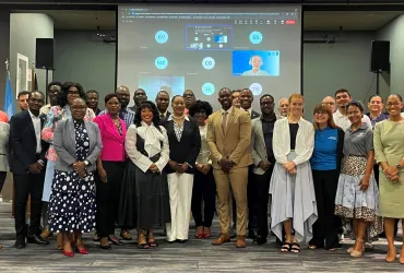 Mar Echevarria, UN Volunteer and Gender and Development Specialist, along with participants at the Private Sector Dialogue in Antigua and Barbuda in June.