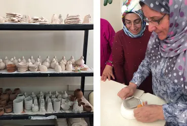 Syrian and Turkish women participated in the Mardin Meydanbaşı ÇATOM ceramic workshops and events, which also contributed to building social cohesion and solidarity.