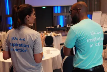 UN Volunteer, Marinour Farah (left), Regional Counsellor for the mental health and wellbeing of staff and fellow UN Volunteers in the Arab States, photographed while preparing for a team event in Jordan.