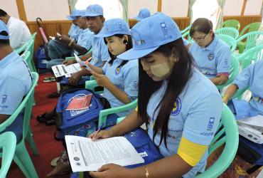 Youth volunteers for Disaster Risk Reduction in Myanmar (2017).