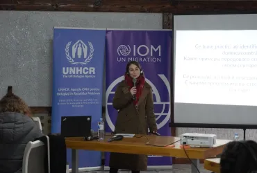 Sára Sívková, UN Volunteer Associate Protection Officer with the UN Refugee Agency in Chișinău.