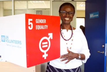 Sarah Anyoti (Canada), Regional Portfolio Manager at the United Nations Volunteers (UNV) programme East and Southern Africa Regional Office 