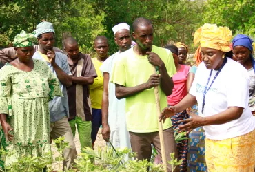 Salimata Coly, UN Volunteer in Kedougou, Senegal, supporting agricultural initiatives with communities. 